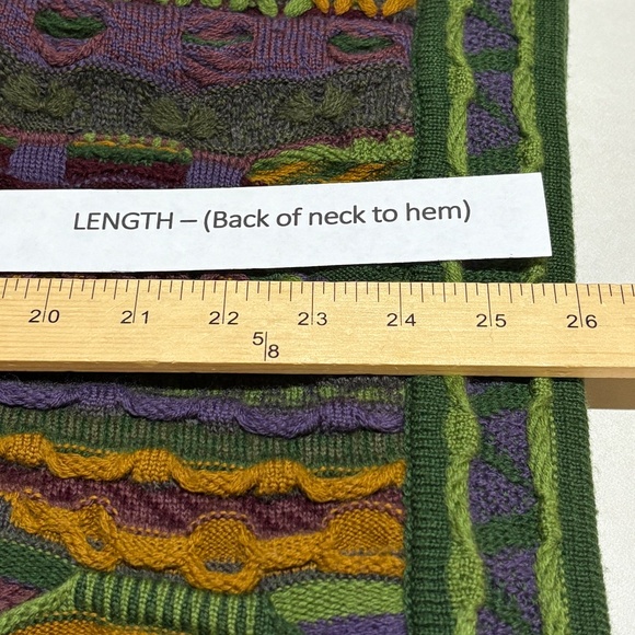 VTG COOGI Australia Men 100% Wool 3D Chunky CrewNeck Sweater Sz L/ XL Cosby Rare - Picture 12 of 14